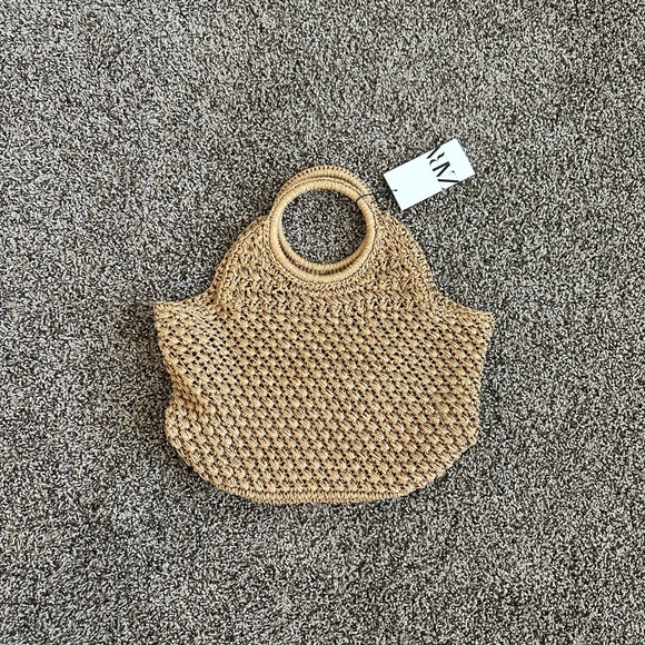 Zara NWT WOVEN SHOPPER BAG - Picture 5 of 6